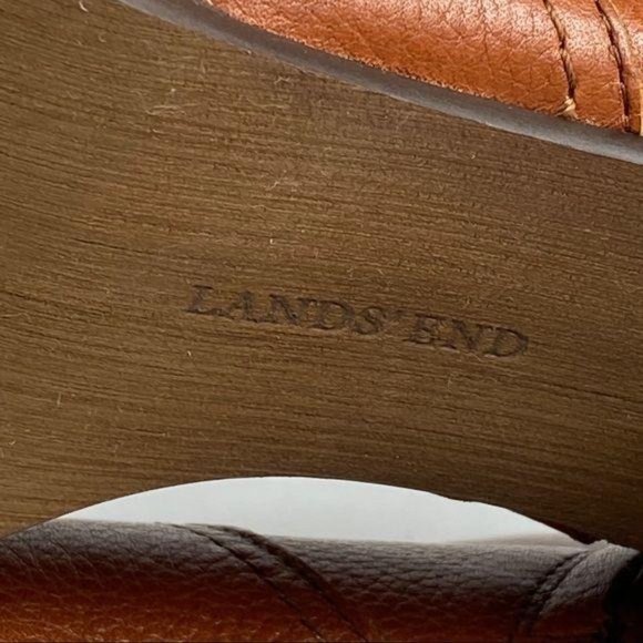 Land’s End Harris Ankle Booties Leather Side Zip Chestnut Brown Womens Sz 9 - Picture 9 of 11